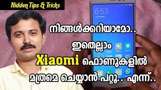 10 Hidden Redmi Note 4 Tips and Tricks with Xiaomi MIUI 81  Malayalam [upl. by Birk]