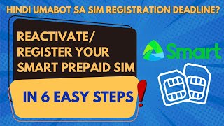 PAANO MAGREACTIVATE O MAGREGISTER NG SMART PREPAID SIM  HOW TO REACTIVATE SMART PREPAID SIM [upl. by Adnawal302]