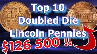 Top 10 Doubled Die Lincoln Penny Varieties  Pennies Worth Money List [upl. by Horlacher]