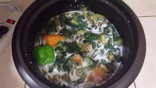 How to make Callaloo in Black amp Decker Rice Cooker [upl. by Garwin431]