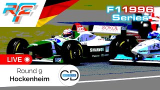 F1 1996 Series  Round 9  Hockenheim Germany  rFactor 2 [upl. by Alaunnoif]