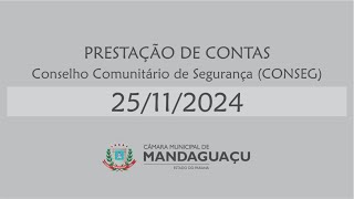 Prestação de Contas CONSEG  25112024 [upl. by Aicil]