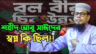 শহীদ আবু সাঈদরে স্বপ্ন কি ছিল  মাওলানা নুরুল আমিন  Maulana Nurul Amin New Bangla Waz [upl. by Puiia]