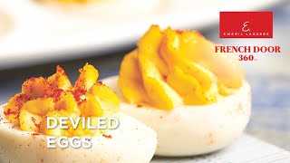 Air Fryer DEVILED Eggs 🥚 with the Emeril Lagasse French Door 360 AirFryer [upl. by Ylerebmik]