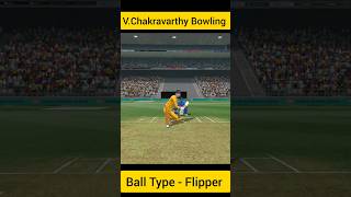 🔥Clean Bowled  VChakravarthy Bowling  Real Cricket Swipe  Real Cricket 24  cricket shorts [upl. by Kirt]