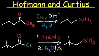 Hofmann Rearrangement and Curtius Reaction Mechanism  Primary Amides amp Acid Chlorides to Amines [upl. by Fagin]