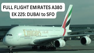 FULL FLIGHT  EMIRATES EK225  Dubai to SFO  Taxiing Takeoff Landing with Plane Spotting at DXB [upl. by Ttekcirc]