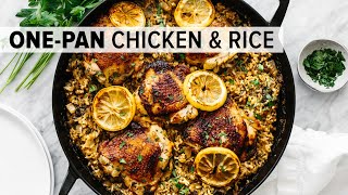 CHICKEN amp RICE  easy amp healthy onepan recipe [upl. by Haorbed]