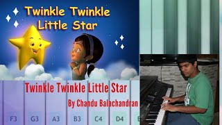 Twinkle Twinkle Little Star Lyrics amp Notes PianoKeybaord Tutorial By Chandu  WeGotGuru [upl. by Gloriana]