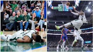 Isaiah Stewart Ejected for Flagrant 2 on Giannis Antetokounmpo  Pistons vs Bucks Highlights NBA [upl. by Vivia]