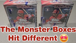 Monster Box Preview 2 Monster Boxes of 2024 Topps Chrome With LOTS of Parallels amp We Pulled An Auto [upl. by Asselim]