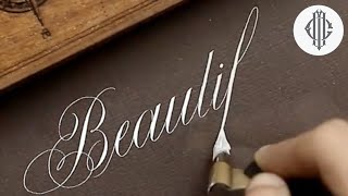 Oddly Satisfying Video Best Copperplate Calligraphy Compilation [upl. by Sophy944]