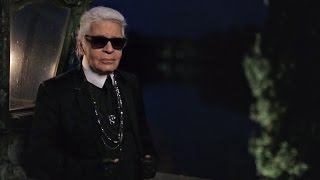 Karl Lagerfeld on the Métiers dArt 201415 ParisSalzburg Collection – CHANEL Shows [upl. by Chaves]