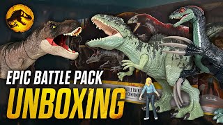 UNBOXING Jurassic World Dominion quotEpic Battle Packquot — Target Exclusive Playset  collectjurassiccom [upl. by Junia278]