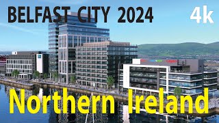 Belfast City 2024  Northern Ireland 4K By Drone [upl. by Crystie]