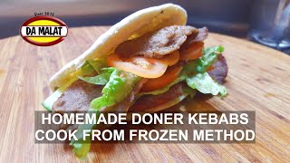 Homemade Doner Kebab Meat Cooked From Frozen Method [upl. by Nahama]