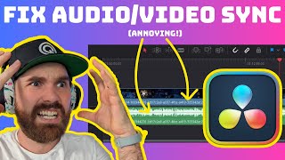 How To Fix Clip Audio and Video Sync Problem In DaVinci Resolve [upl. by Nnylkcaj247]