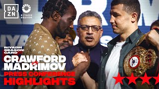 Riyadh Season Crawford vs Madrimov Announcement Press Conference Highlights [upl. by Llirred]