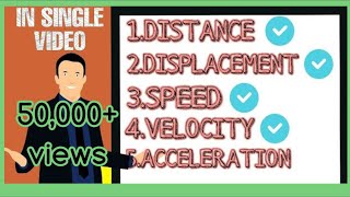 Distance displacement speed velocity acceleration [upl. by Erasmus562]