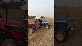 Tractor lover ❤️ soris vs new holland farming agriculture season loderunner [upl. by Ahsiuqram]