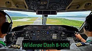 Widerøe Dash 8100 Approach into Lakselv Norway [upl. by Noryb]