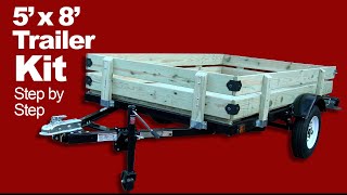 Building a Ironton 5 x 8 Utility Trailer Kit from Northern Tool [upl. by Aldos969]