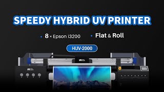 8 Heads Speedy Hybrid UV Printer SinoColor HUV2000S Series [upl. by Vickey460]