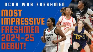 NCAA WBB 202425 TOP IMPRESSIVE FRESHMEN DEBUTS [upl. by Sesylu]