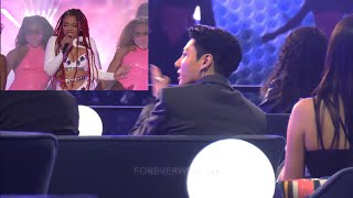 211121 BTS Jungkook Namjoon Jin and JHope reacting to Chloe ‘Have Mercy’  AMAs [upl. by Imogene110]