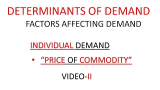 🔴Determinants of demandPrice of Commodities  factors affecting Demand [upl. by Alcus]