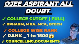 OJEE ASPIRANT  COLLEGE COUNCELLING DOCUMENTSRANK  ALL DOUBT CLEAR ⁉️ [upl. by Volin102]