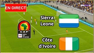 Côte dIvoire vs Sierra Leone en direct Éliminatoires Coupe dAfrique Simulation Gameplay PC [upl. by Hgielek286]