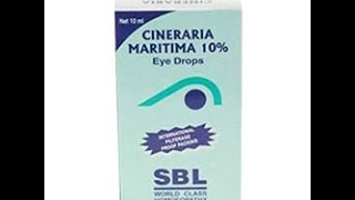 SBL Homeopathy Cineraria Maritima 10 Eye drops [upl. by Elmaleh]