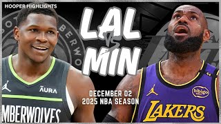 Los Angeles Lakers vs Minnesota Timberwolves Full Game Highlights  Dec 2  2025 NBA Season [upl. by Serafina458]