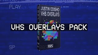 Justin Odisho VHS  VCR  TV Glitch Footage Overlays Pack [upl. by Zingale]