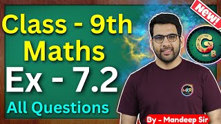 Class  9th Ex  72 Q1 to Q8 Triangles Maths New NCERT CBSE [upl. by Yentrok]