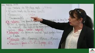 Mme Mohamedi  cours de français vocabulaire  1ère année moyenne [upl. by Elehcir333]