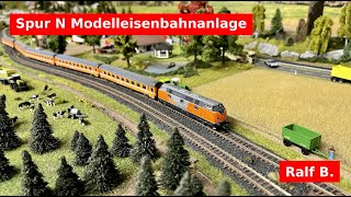 Modelleisenbahnanlage Fahrvideo Spur N 1160 von Ralf B [upl. by Mercier]