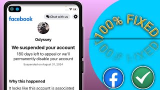 Suspended Your Account Facebook 180 Days  Fix Facebook Suspended account recovery [upl. by Heather]