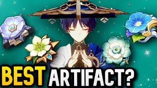 Wanderer Artifacts Comparison  BEST Wanderer build Pavilion Shimenawa Troupe Echoes and more [upl. by Starlin83]