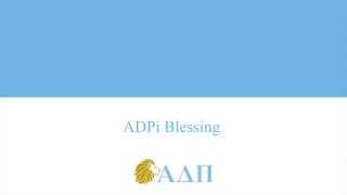 ADPi Blessing Alpha Delta Pi Song [upl. by Nugesulo]