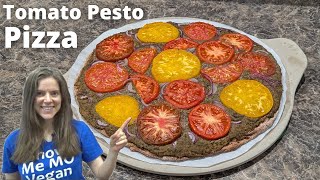 Tomato Pesto Pizza Recipe  Whole Food PlantBased [upl. by Eremihc]