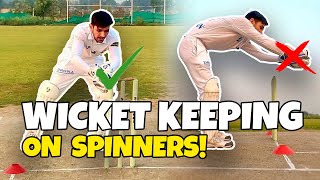 WICKET KEEPING ON SPINNER  WICKET KEEPING DRILLS FOR BEGINNERS [upl. by Nolyd]