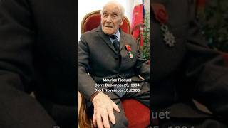 Maurice Floquet Lived To Be 111 Years Old🕊️maurice history fy shorts records french [upl. by Spiegel]