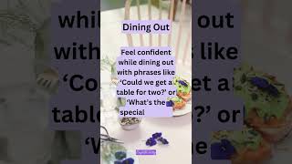 Practice Everyday Phrases for Dining Out 🍴 🌟 learnenglish english shorts tips [upl. by Rosenberger]