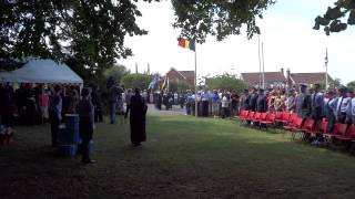 Memorial to Pilot Officer Eugene Seghers DFCNational Anthems of Begium and The UK [upl. by Ablem]