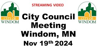 Windom City Council Meeting December 3 2024 [upl. by Lucias]