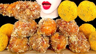 ASMR FRIED CHICKEN CHEESE BALLS BHC 마법클 치킨 뿌링치즈볼 먹방 MUKBANG EATING SOUNDS 咀嚼音  ZOEY ASMR [upl. by Nidnal]