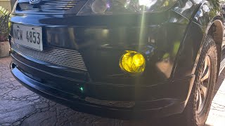 Yellow LED projector fog lights for Toyota Fortuner from LD Lights Premium Automotive [upl. by Atima]