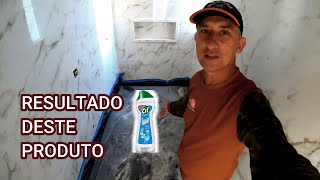 Como tirar risco de porcelanato com Cif cremoso [upl. by Soirtemed]